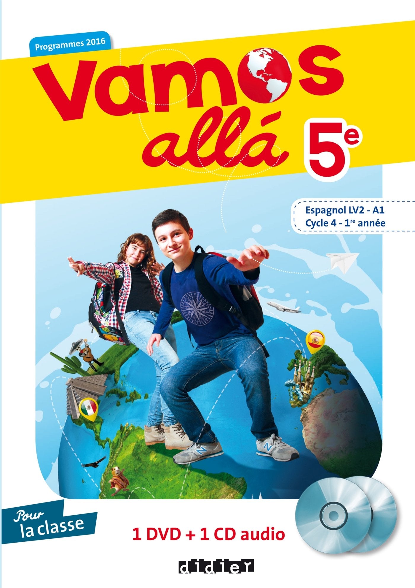 Vamos allá 5e - Cycle 4, 1ere année - Espagnol LV2 (A1) - Coffret 1 CD audio + 1 DVD cd