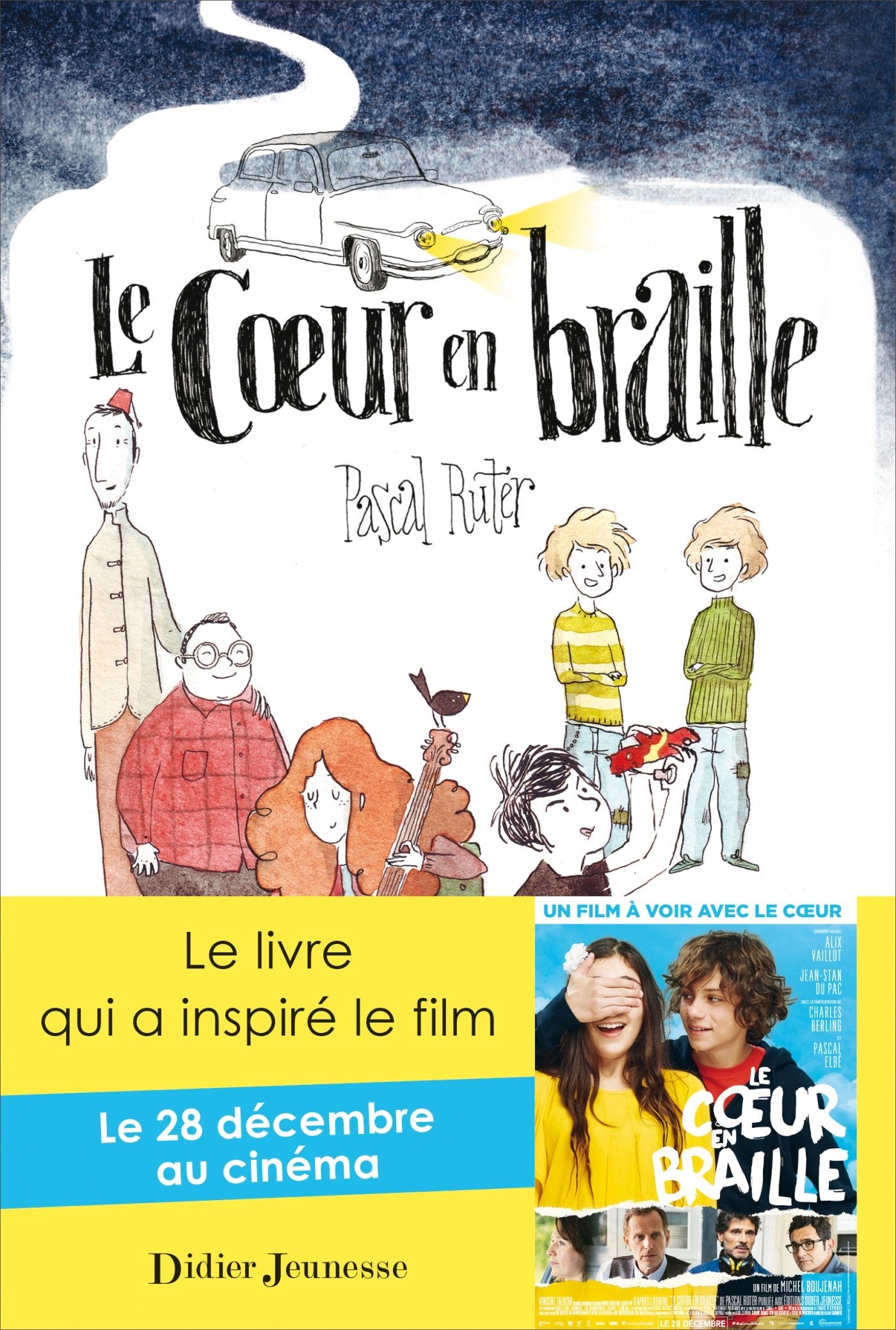 Le cœur en braille - couverture avec l'affiche du film book
