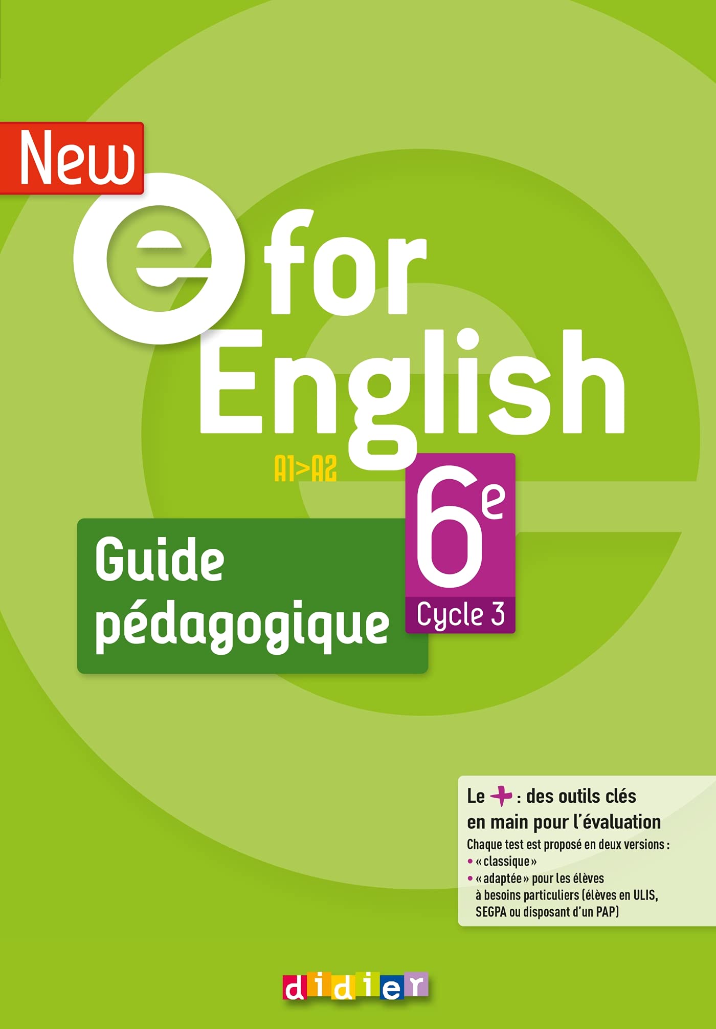 New E For English 6ème - Anglais Ed.2021 - Guide pédagogique book