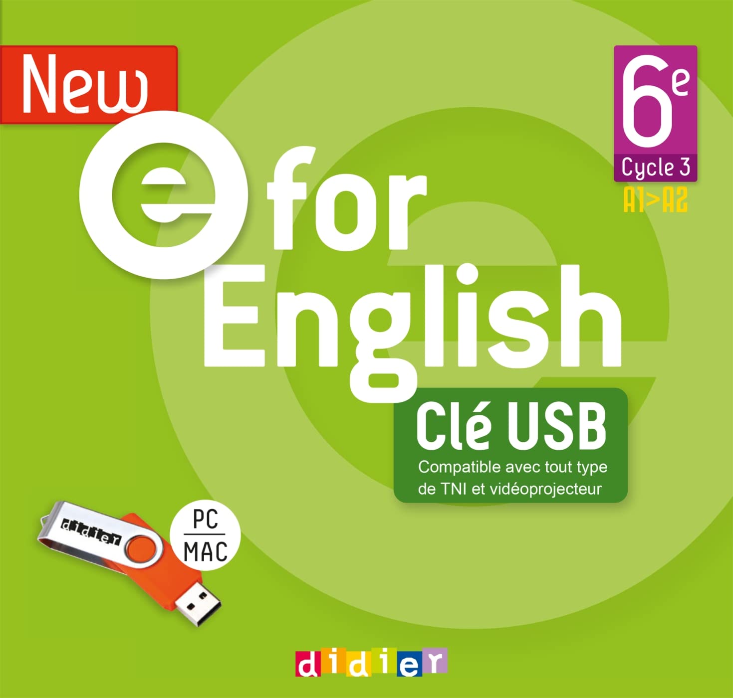 New E For English 6ème - Anglais Ed.2021 - Clé USB Audios/Vidéos Classe book