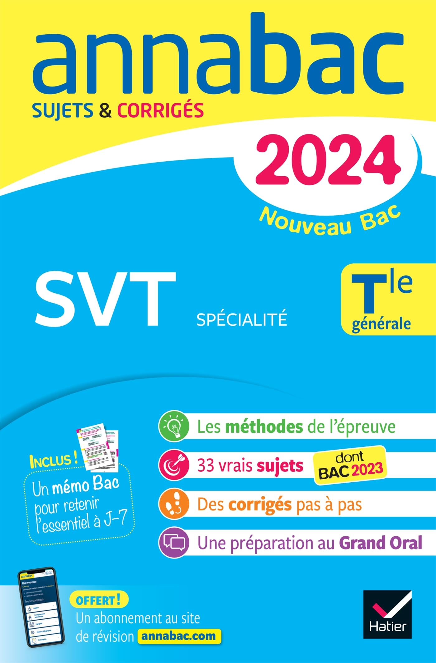 Annales du bac Annabac 2024 SVT Tle générale (spécialité): sujets corrigés nouveau Bac Professional & Reference Books