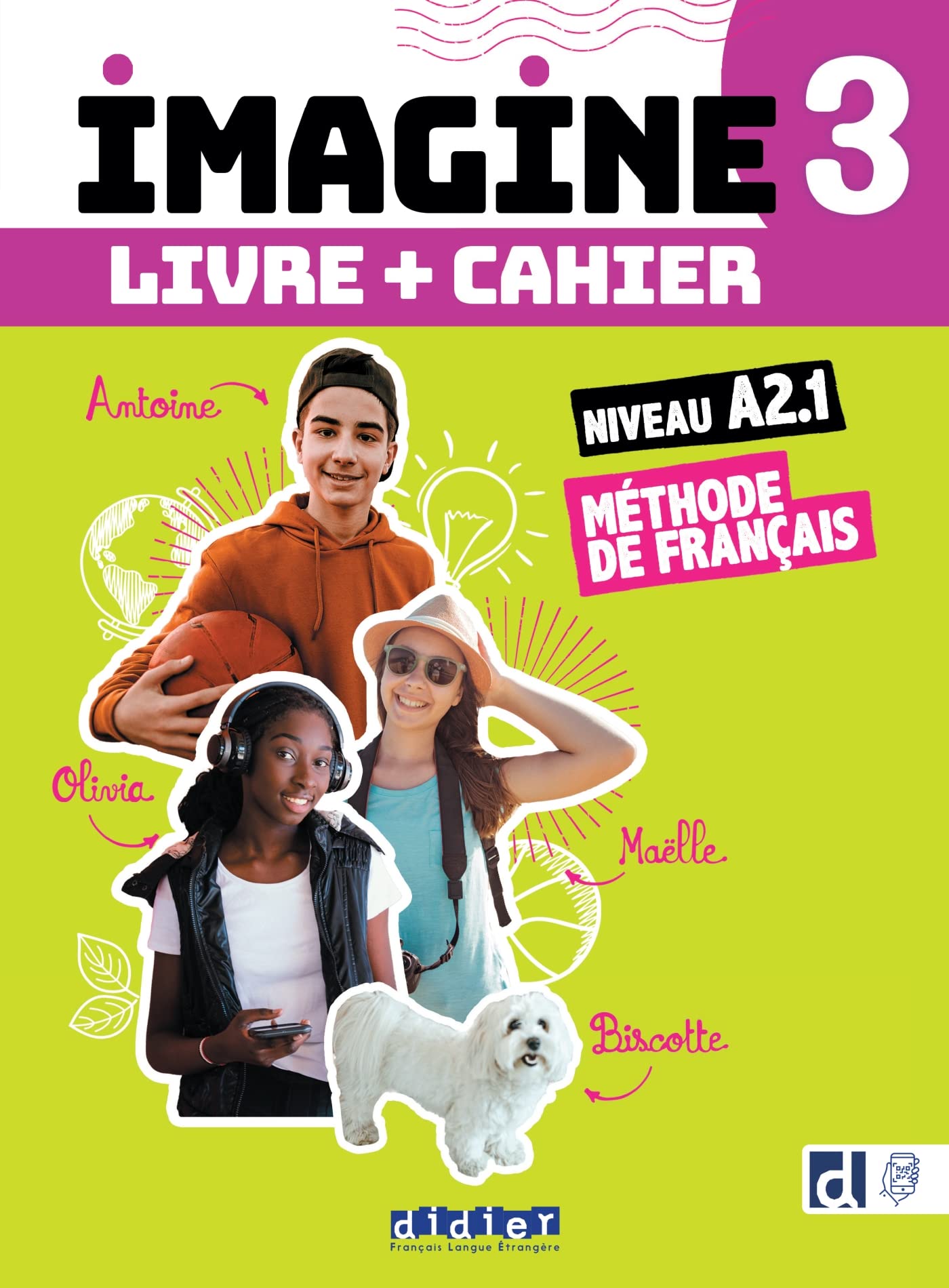 Imagine 3 - Niv. A2.1 - 3 unités - Livre + cahier + didierfle.app book