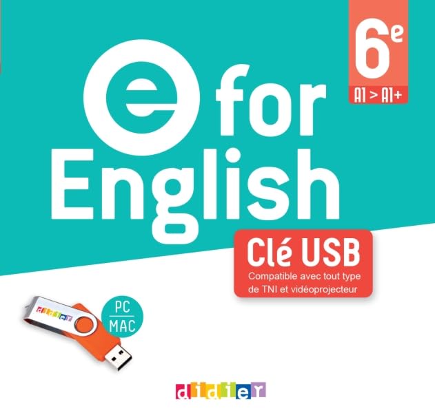 E For English - Anglais 6e - Ed. 2025 - Clé USB Professional & Reference Books