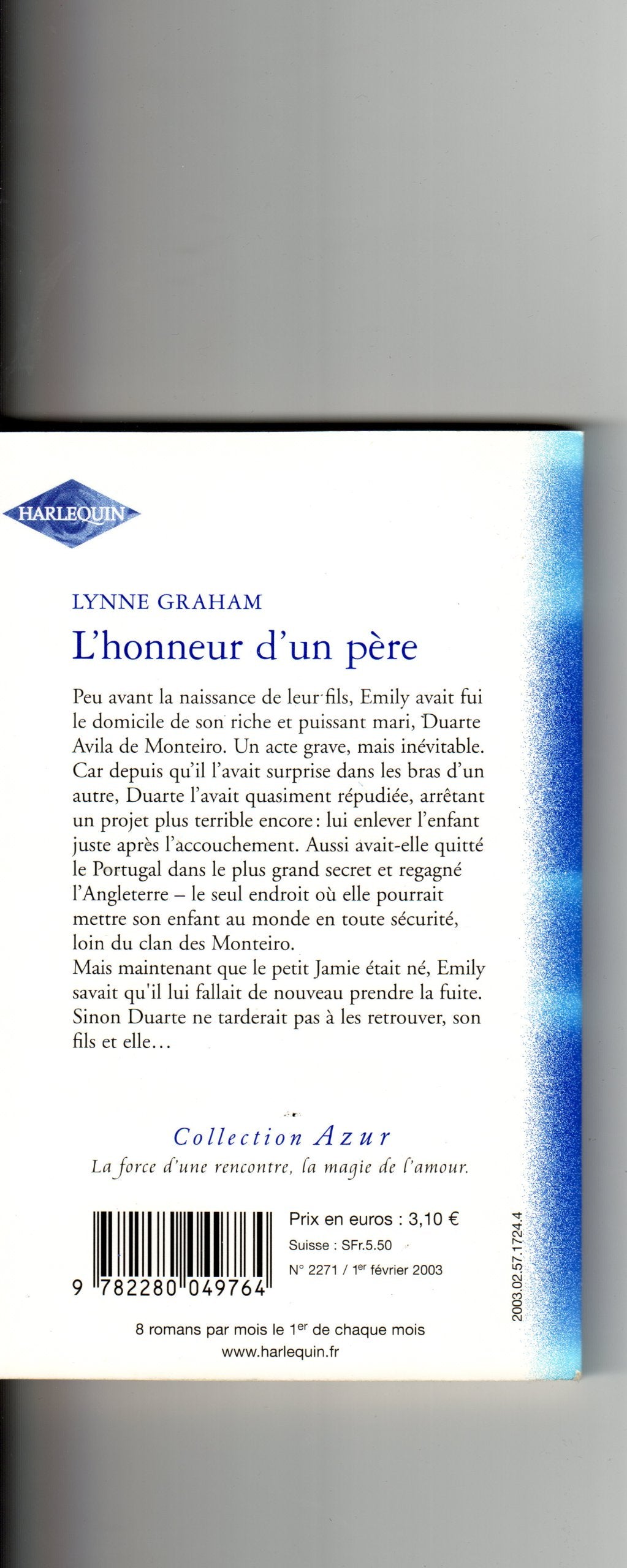 L Honneur d'un Pere Azur 2271 Books