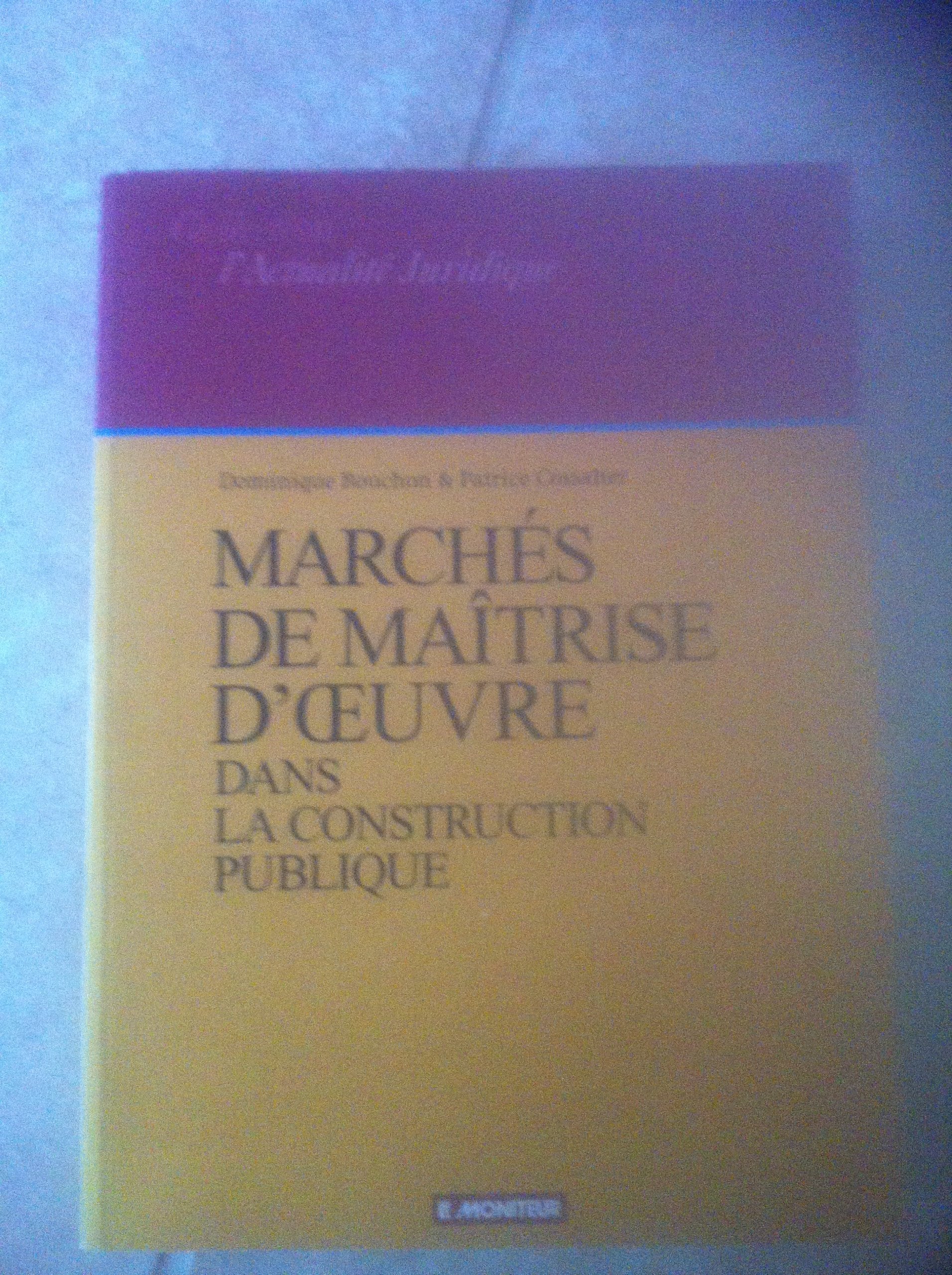 Marchés de maîtrise d'oeuvre dans la construction publique book