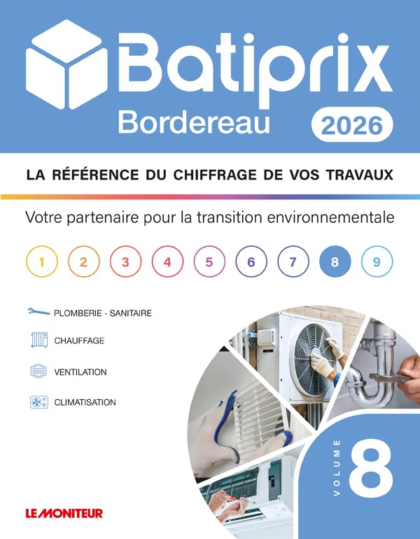 BATIPRIX BORDEREAU 2026 - Volume 8 - Plomberie - Sanitaire - Chauffage - Ventilation - Climatisation book