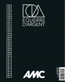 AMC, le moniteur architecture, hors série. Equerre d'argent Architecture