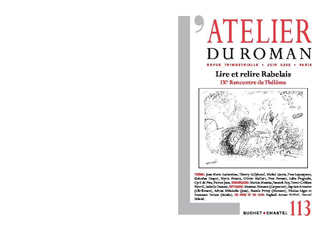 Revue atelier du roman 113 book