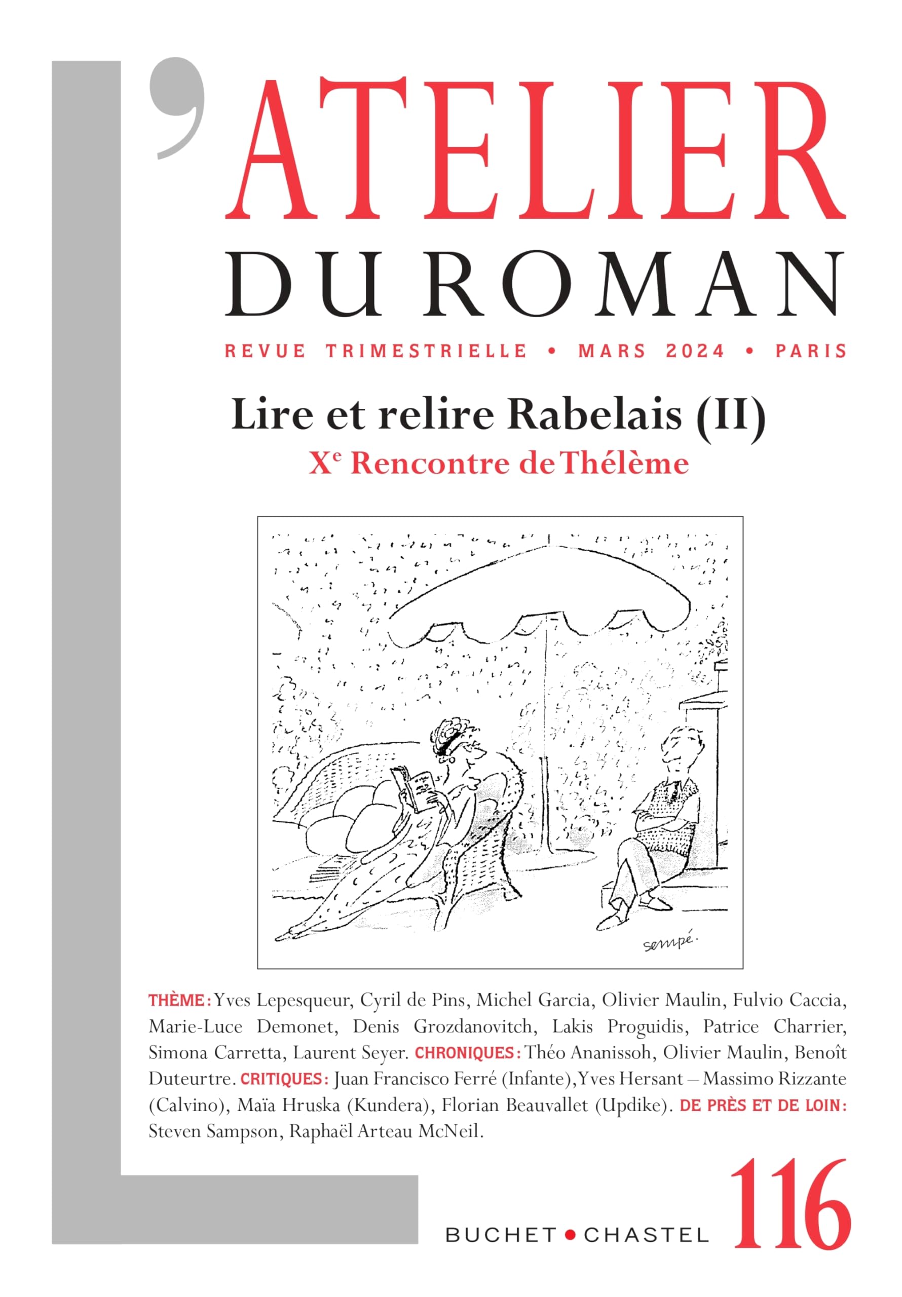 Revue Atelier du roman 116: Lire et relire Rabelais Essays & Short Stories