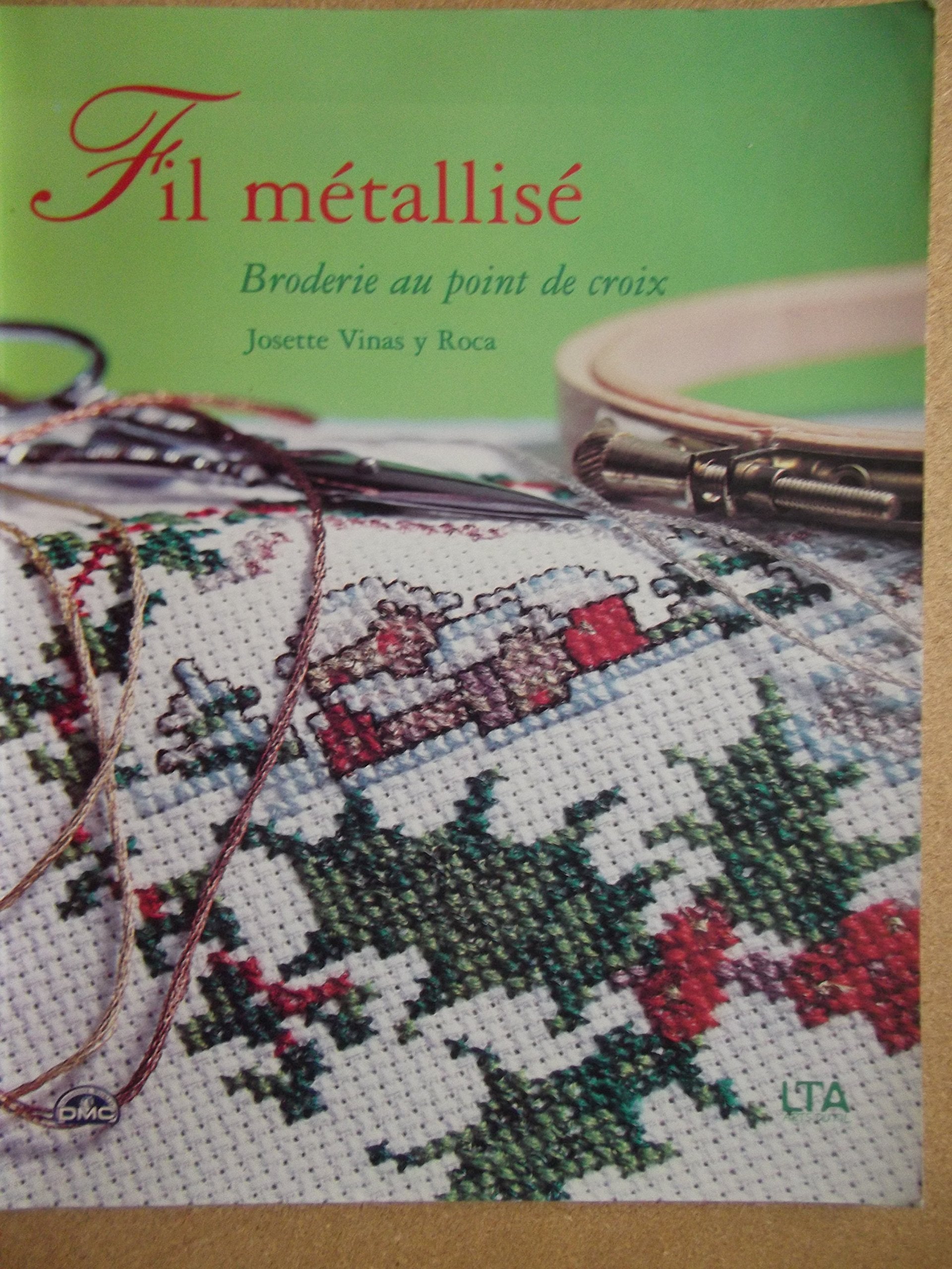 Fil métallisé, broderie au point de croix Books