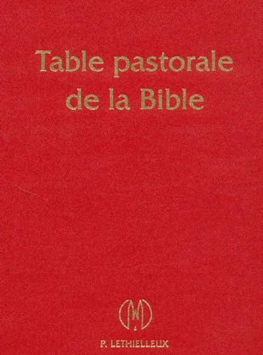 Table pastorale de la Bible : index analytique et analogique book