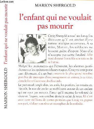 L'enfant qui ne voulait pas mourir. book