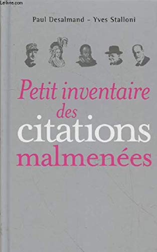 Petit inventaire des citations malmenées Books