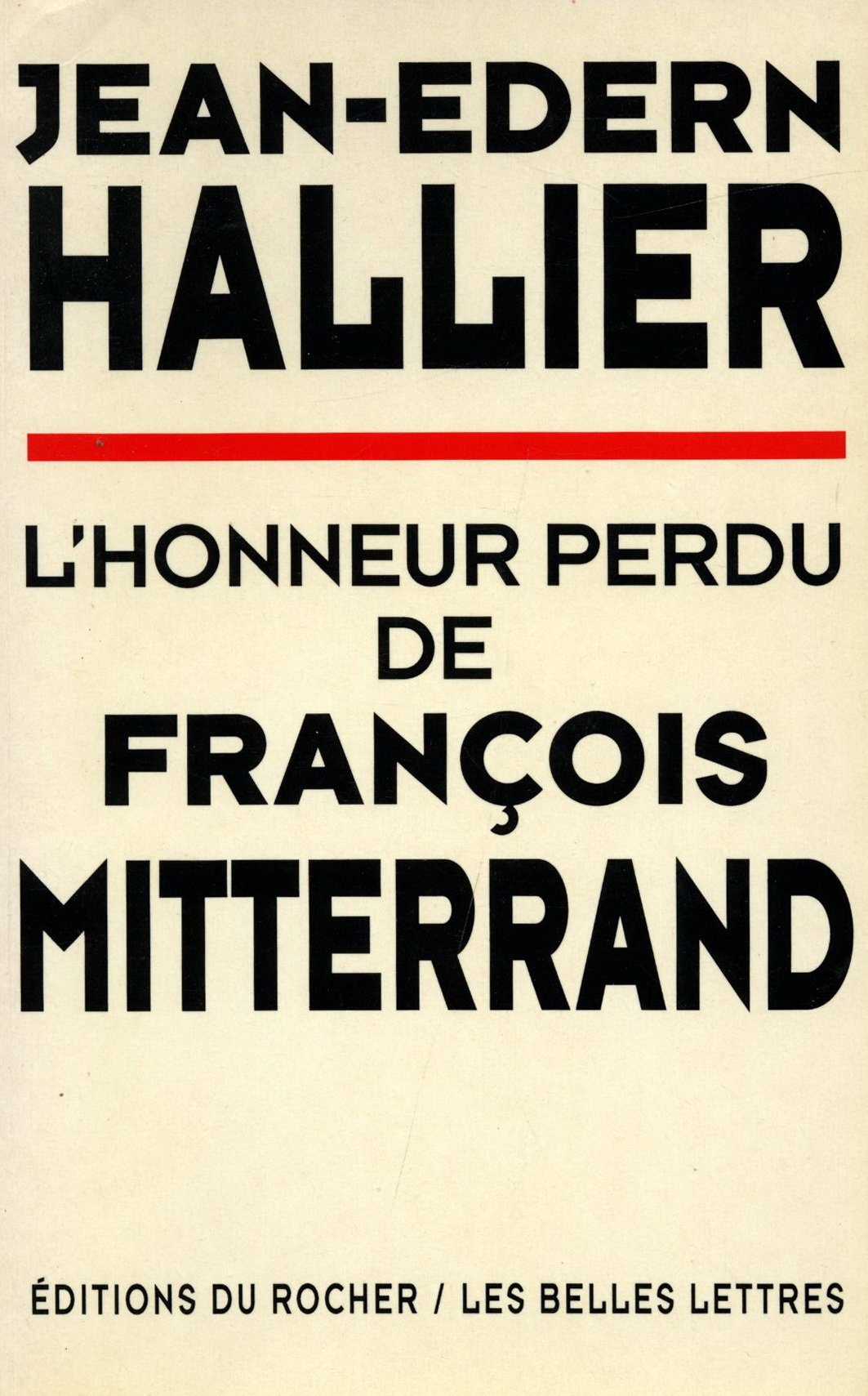 L'honneur perdu de françois miterrand book