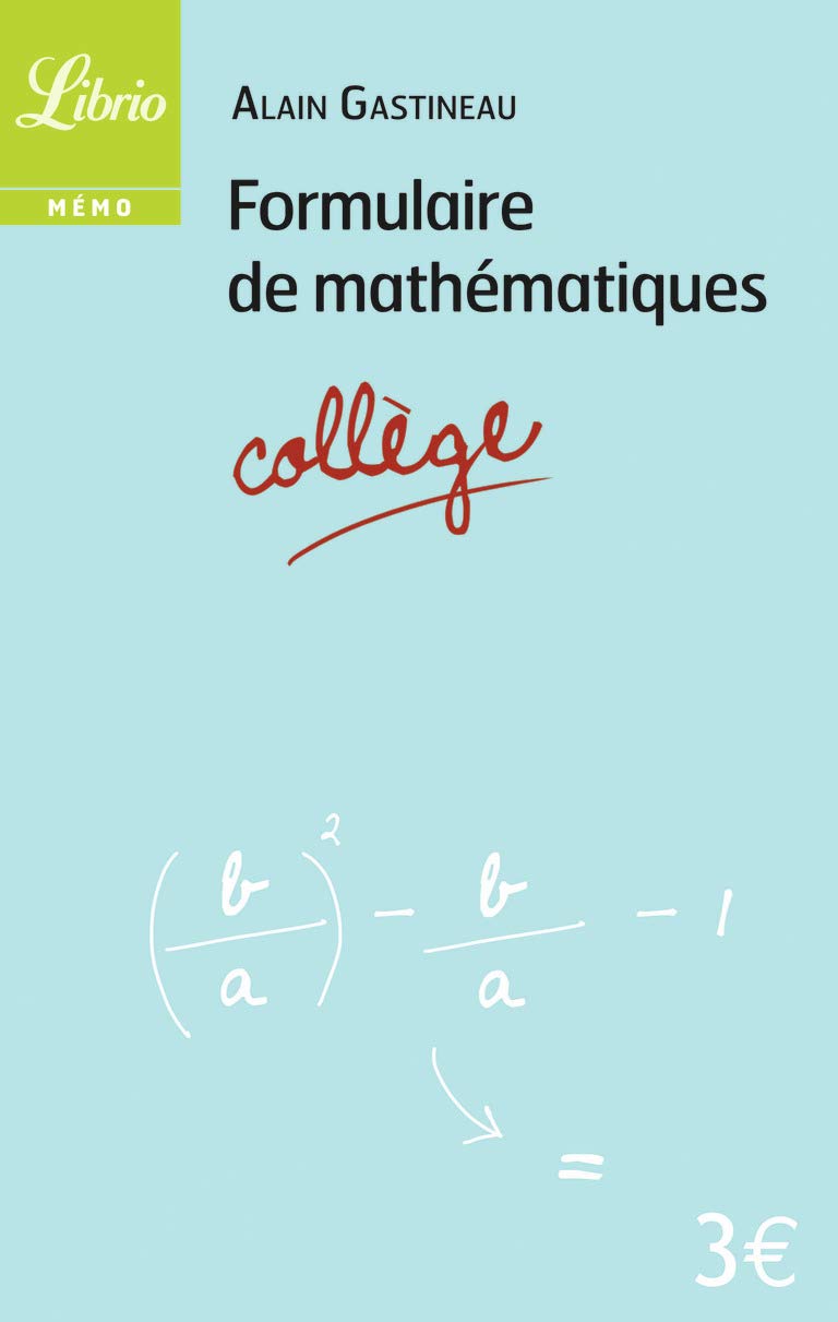 Formulaire de mathématiques-collège Non-fiction