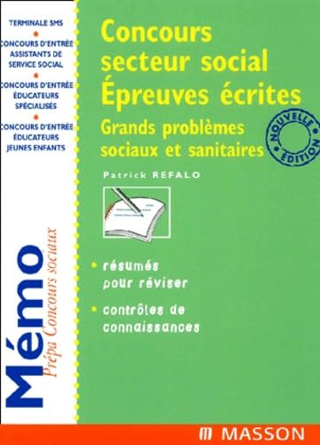 Concours secteur social épreuves écrites book
