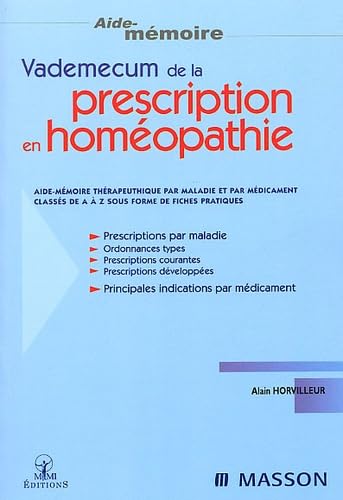 Vademecum de la prescription en homéopathie Books