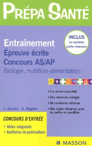 Entraînement : Epreuve écrite, Concours AS/AP book