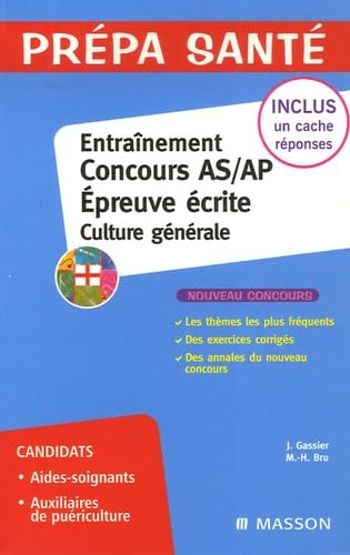 Entraînement Epreuve écrite Concours AS/AP Culture générale book