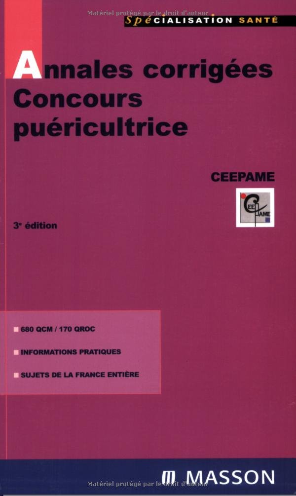 Annales corrigées Concours puéricultrice: QCM et QROC Books