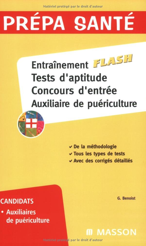 Entraînement flash, Tests d'aptitude, Concours d'entrée, Auxiliaire de puériculture book
