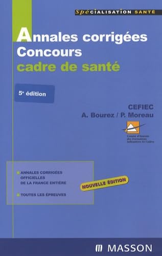 Annales corrigées concours cadre de santé 2007/2008: POD book