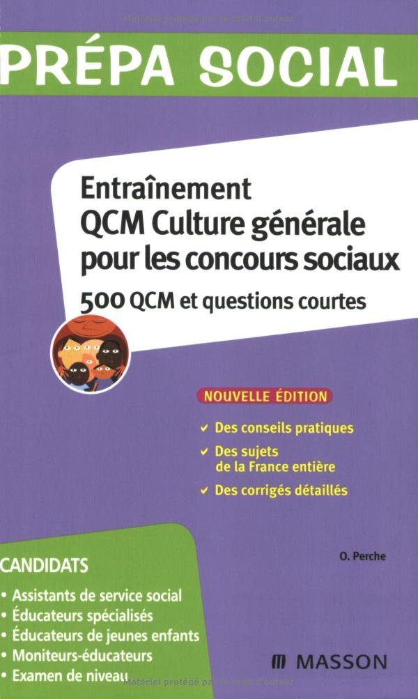 Entraînement QCM culture générale pour les concours sociaux: 500 QCM et questions courtes book