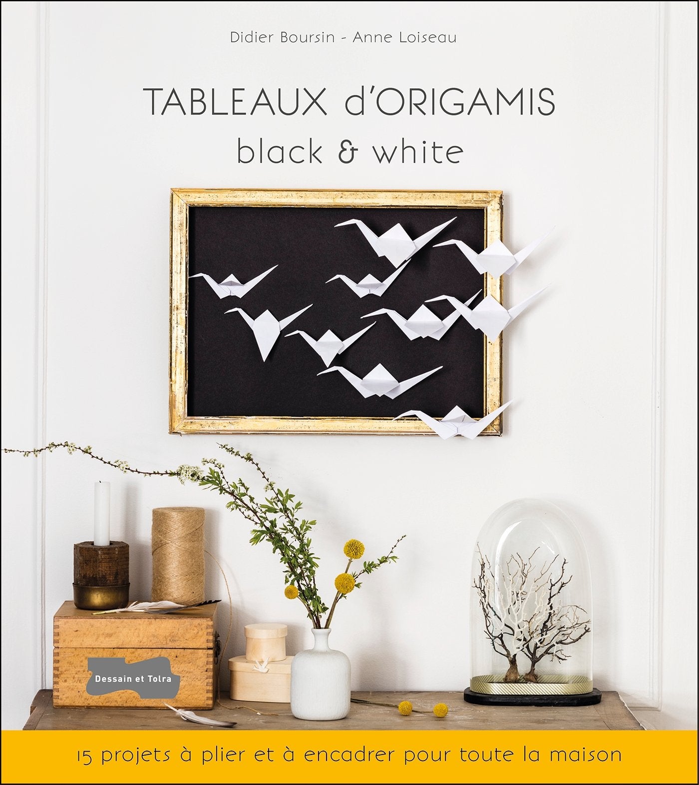 Tableaux d'origamis black & white: 15 projets à plier et à encadrer pour toute la maison book