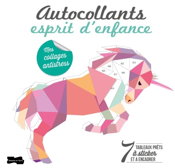 Auto-collants esprit d'enfance: 7 tableaux prêts à sticker et à encadrer book