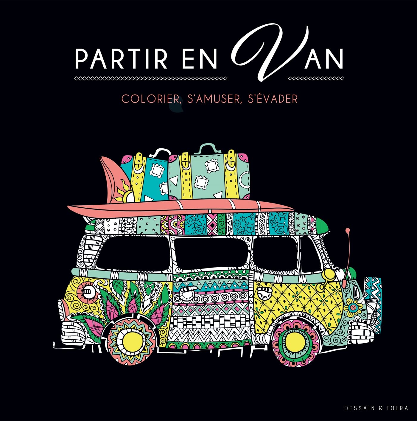 Black coloriage Partir en van Leisure, Home & Garden
