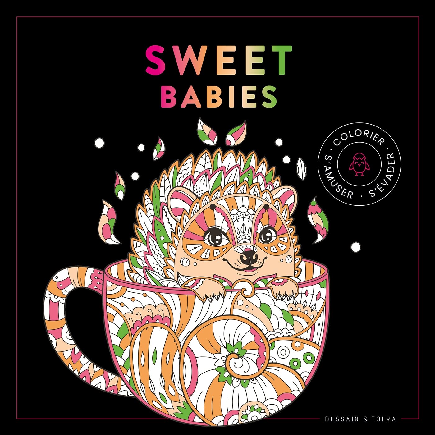 Black coloriage Sweet babies book