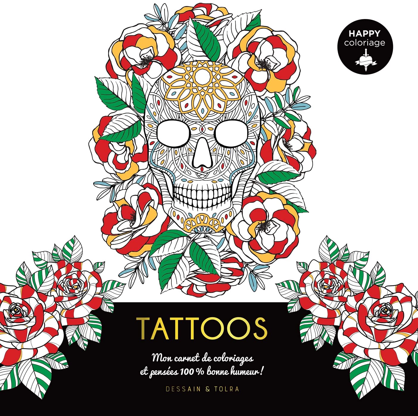 Happy coloriage Tattoo Leisure, Home & Garden