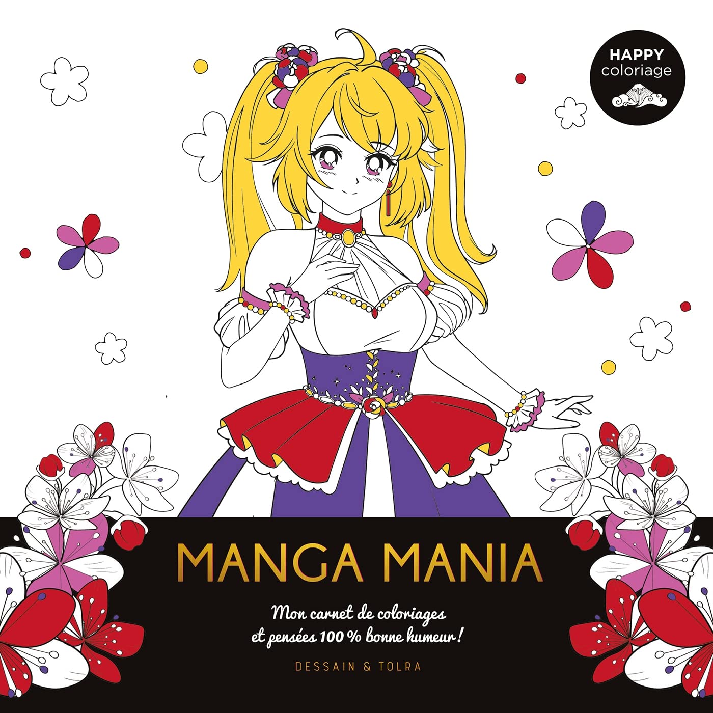 Happy coloriage Manga mania book