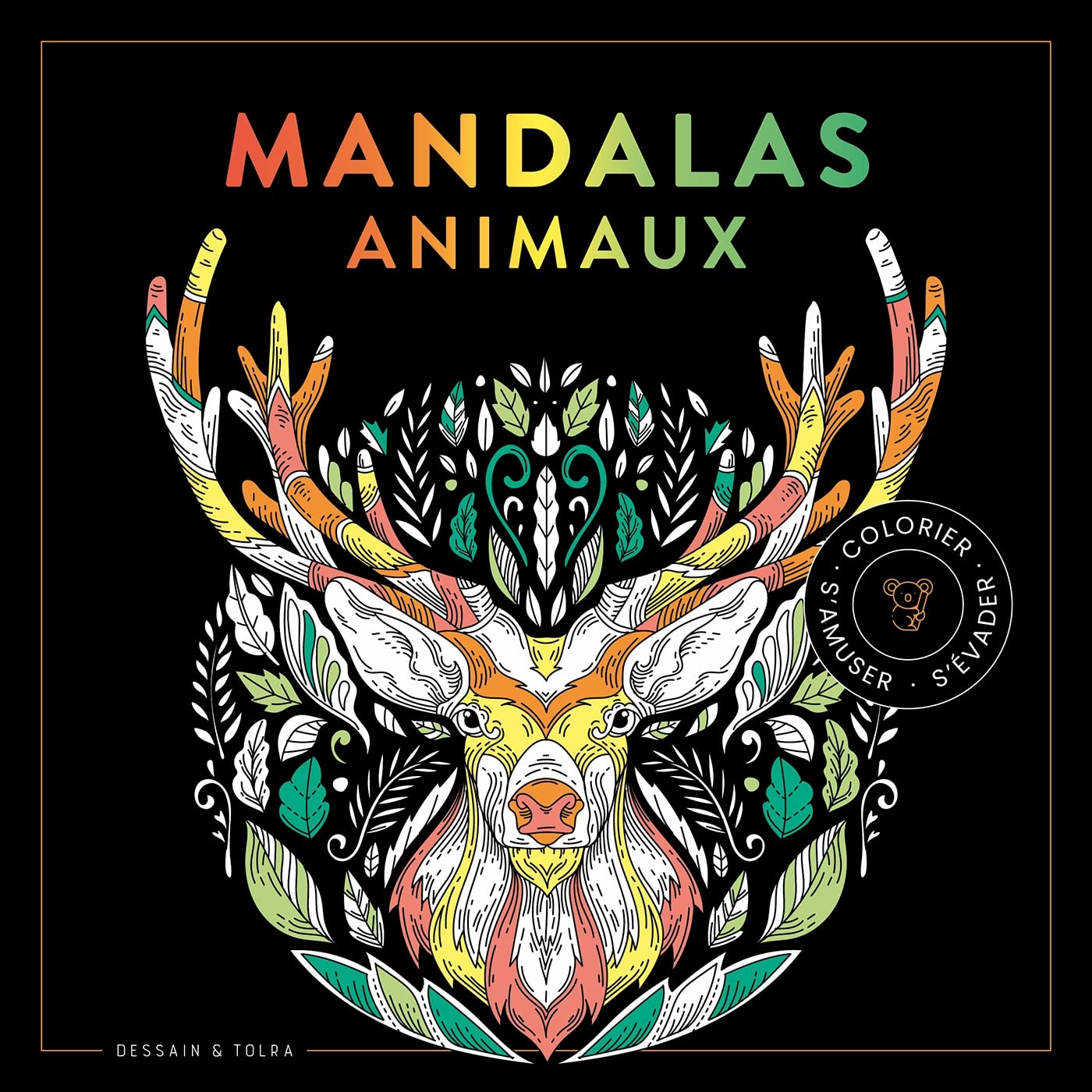 Black Coloriage - Mandalas animaux book