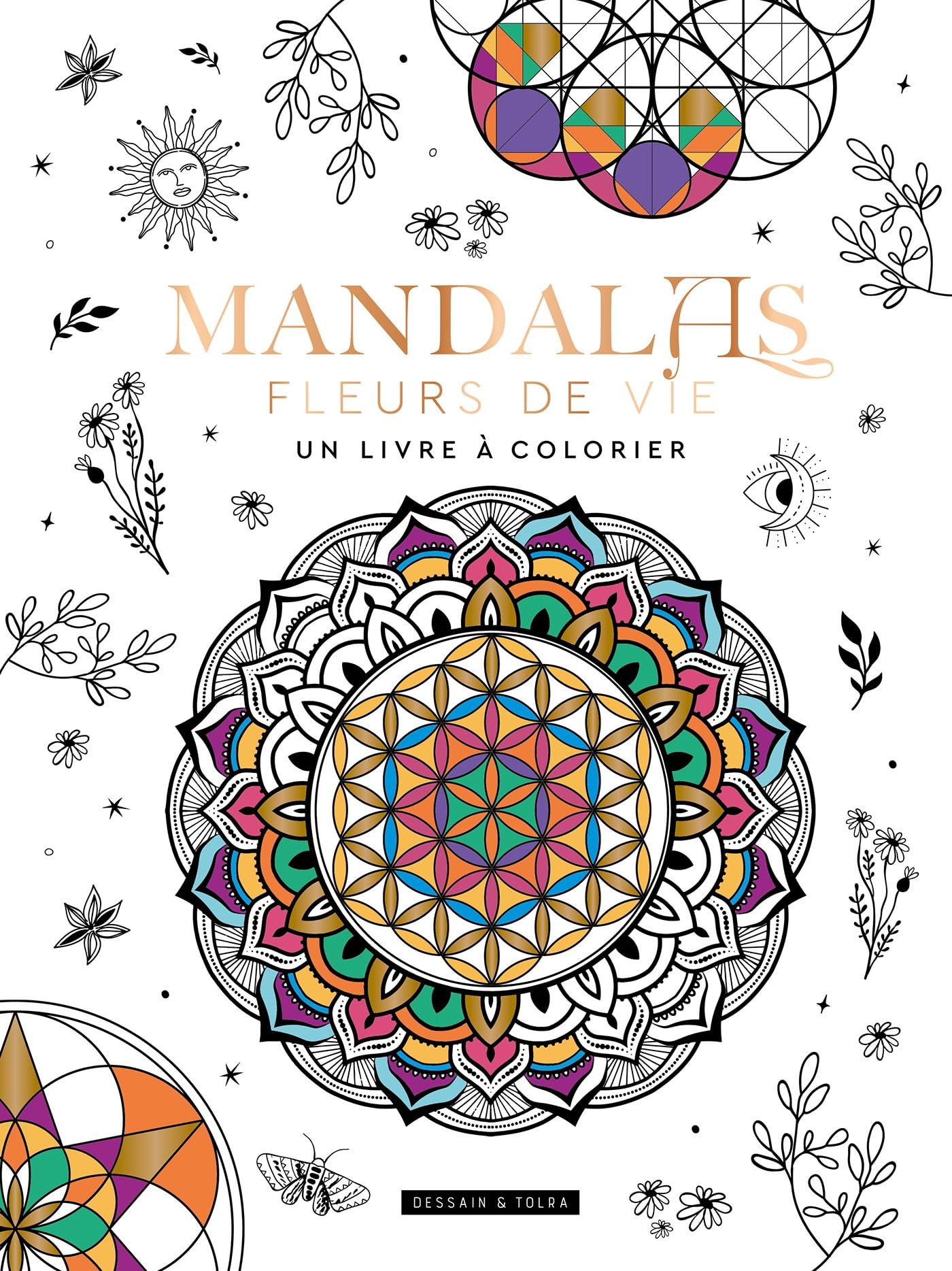 Mandalas fleurs de vie, un livre à colorier book