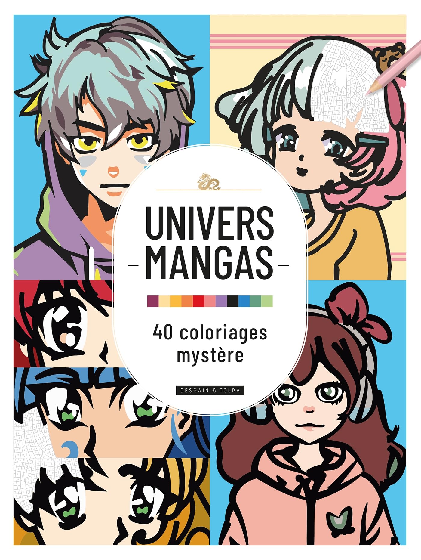 Univers mangas : 40 Coloriages mystère Leisure, Home & Garden