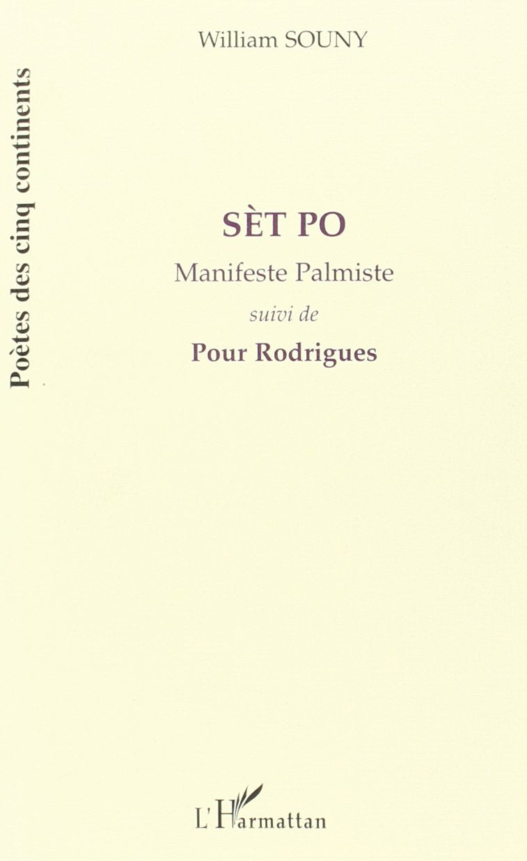 Set Po Manifeste Palmiste Suivi de pour Rodrigues book