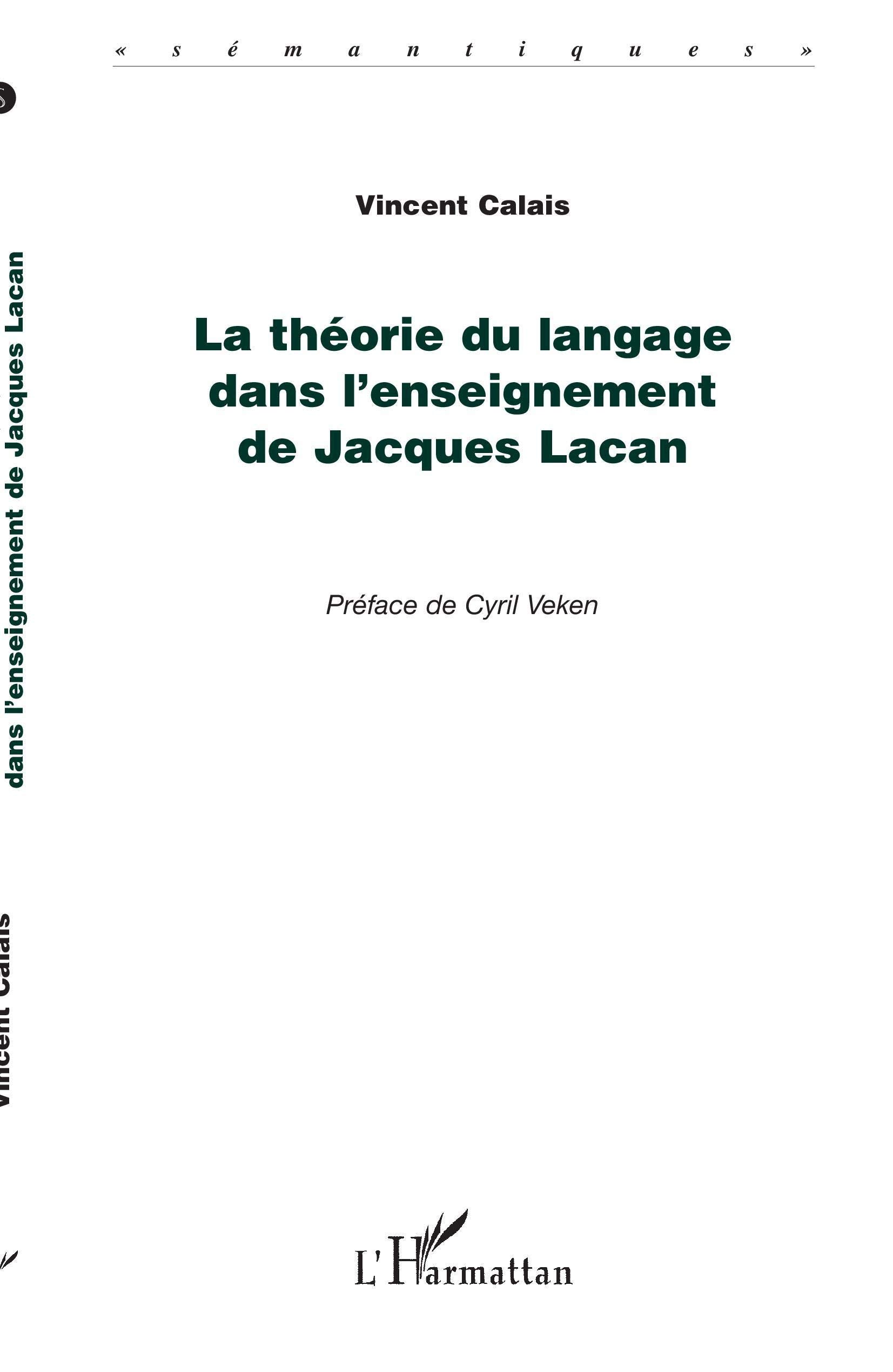 La théorie du langage dans l'enseignement de Jacques Lacan Social Sciences
