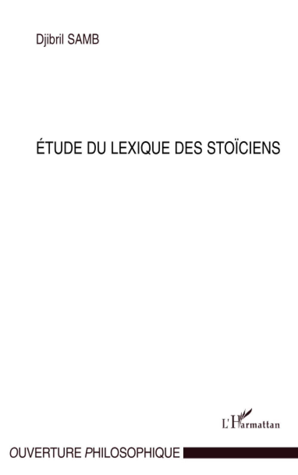 Etude du lexique des stoïciens book