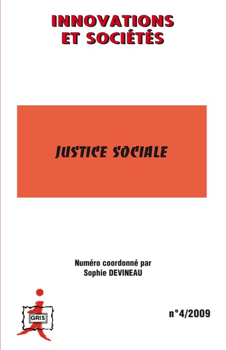 Innovations et Sociétés, N° 4/2009 : Justice sociale book