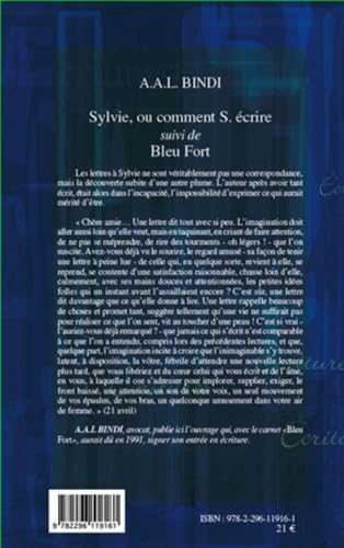 Sylvie Ou Comment S Ecrire Suivi de Bleu Fort book