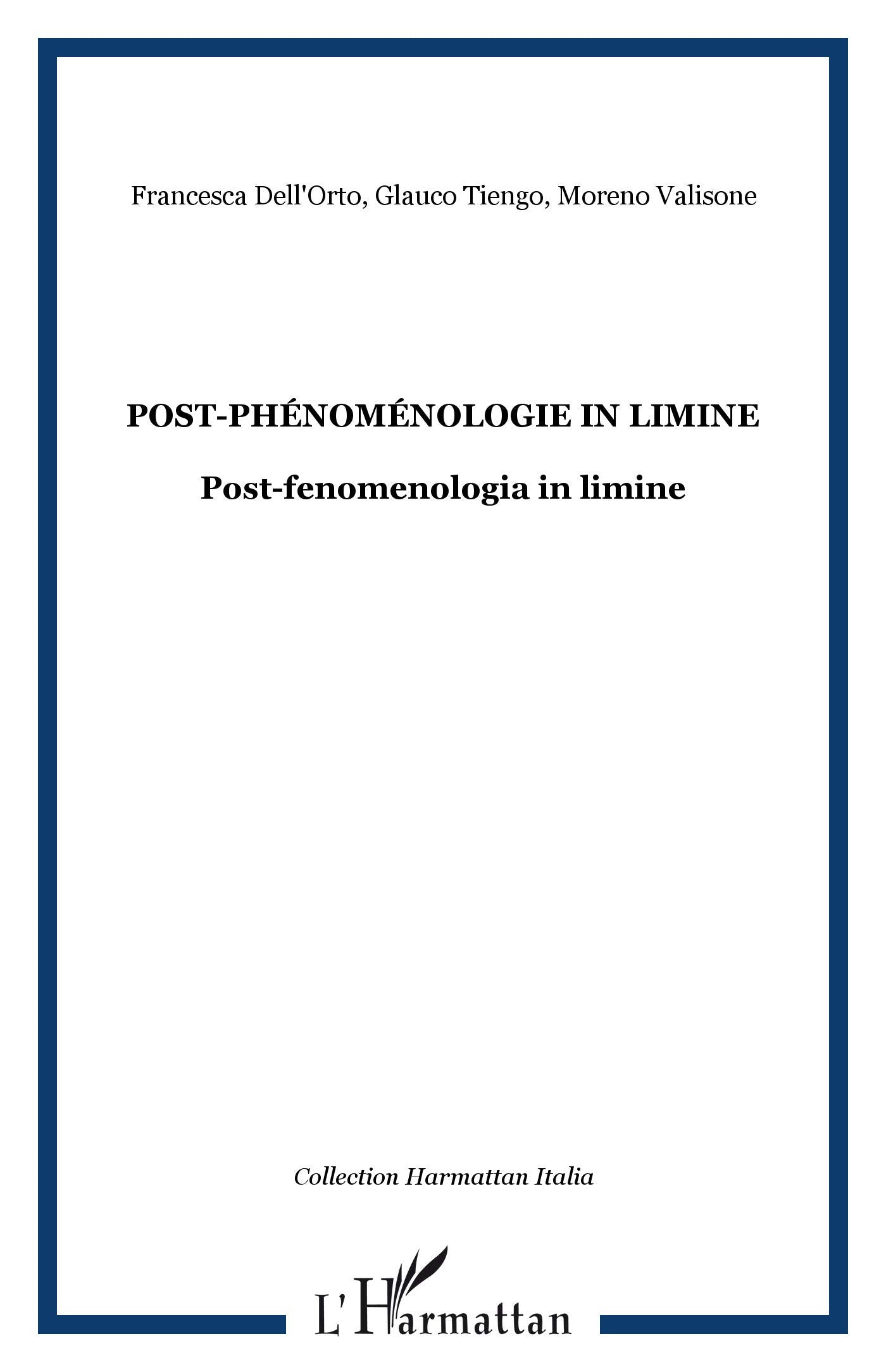 (Post-)phénoménologie in limine : Edition bilingue français-italien book
