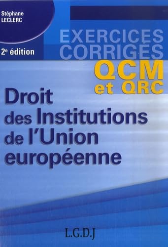 droit des institutions de l'union européenne - 2ème édition Law