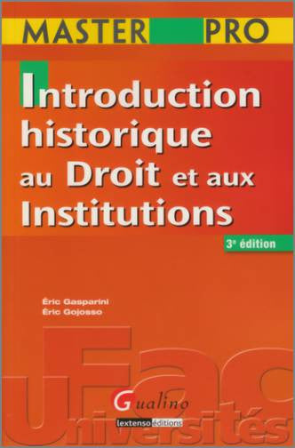 Introduction historique au droit et aux institutions Books