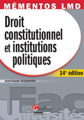 Droit constitutionnel et institutions politiques Books