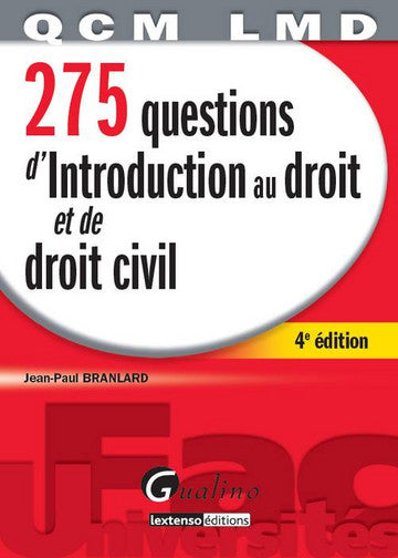 QCM LMD 275 questions d'introduction au droit et de droit civil Books