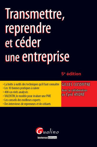 Transmettre, reprendre et céder une entreprise book