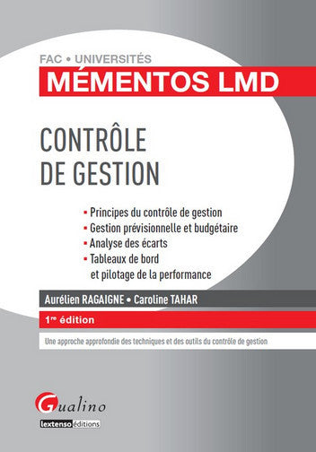 Contrôle de gestion : principes du contrôle de gestion, gestion prévisionnelle et budgétaire, analyse des écarts, tableaux de bord et pilotage de la performance Business, Finance & Career
