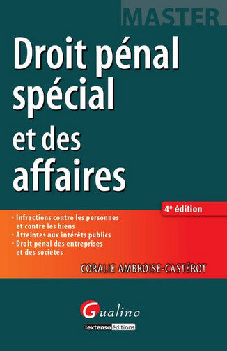 Droit pénal spécial et des affaires Law