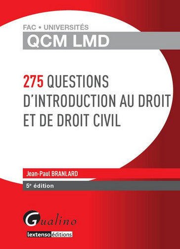275 questions d'introduction au droit et de droit civil book